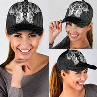 Aotearoa Kowhaiwhai Poutama Black Motif Classic Cap LT9 - Polynesian Pride