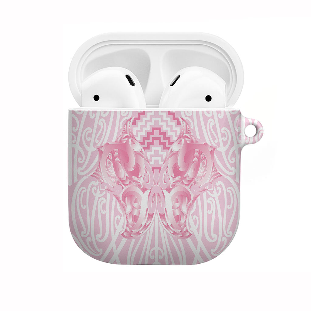 Aotearoa Kowhaiwhai Poutama Pink Motif AirPods Case