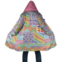 Aotearoa Kowhaiwhai Taniko Patchwork Rainbow Motifs Cloak LT9 Unisex Rainbow - Polynesian Pride