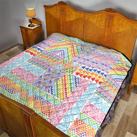 Aotearoa Kowhaiwhai Taniko Patchwork Rainbow Motifs Quilt LT9 - Polynesian Pride