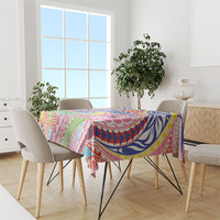 Maori Kowhaiwhai Taniko Patchwork Rainbow Motifs Tablecloth LT9 - Polynesian Pride