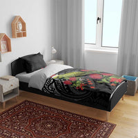 Meri Kirihimete Kakapo Bedding Set Black Silver Fern Christmas Vibe LT9 - Polynesian Pride