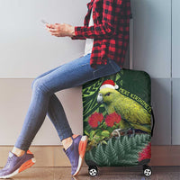 Meri Kirihimete Kakapo Luggage Cover Green Silver Fern Christmas Vibe LT9 - Polynesian Pride