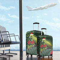 Meri Kirihimete Kakapo Luggage Cover Green Silver Fern Christmas Vibe LT9 - Polynesian Pride