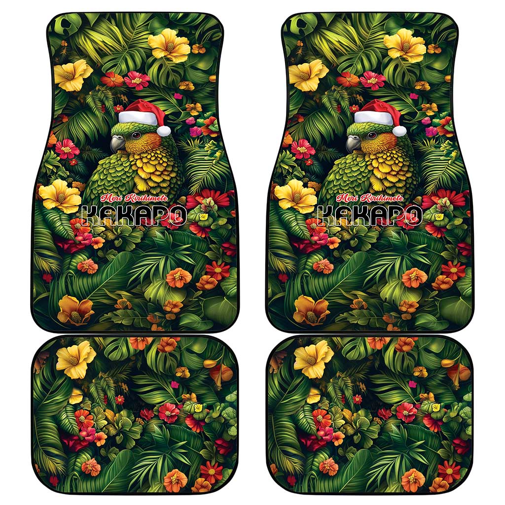 Meri Kirihimete Kakapo Car Mats New Zealand Christmas with Tropical Vibe