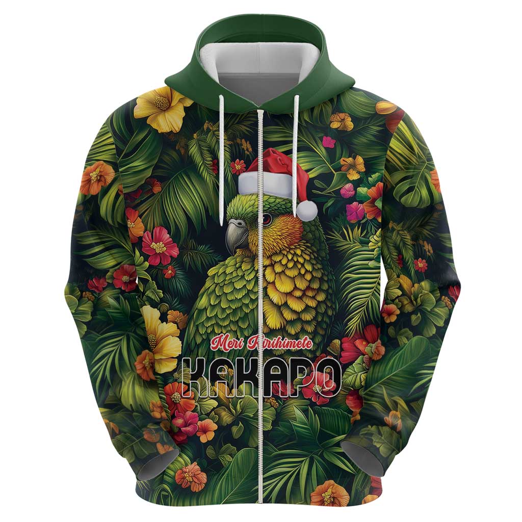 Meri Kirihimete Kakapo Hoodie New Zealand Christmas with Tropical Vibe