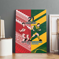 Australia-Tonga Rugby Pacific Custom Canvas Wall Art The Kangaroos and Mate Ma'a Tonga