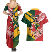 Australia-Tonga Rugby Pacific Custom Couples Matching Summer Maxi Dress and Hawaiian Shirt The Kangaroos and Mate Ma'a Tonga