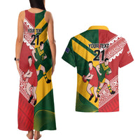 Australia-Tonga Rugby Pacific Custom Couples Matching Tank Maxi Dress and Hawaiian Shirt The Kangaroos and Mate Ma'a Tonga