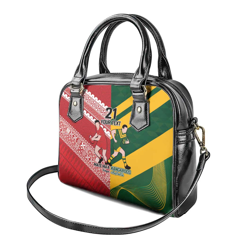 Australia-Tonga Rugby Pacific Custom Shoulder Handbag The Kangaroos and Mate Ma'a Tonga