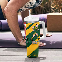 Australia-Tonga Rugby Pacific Custom Tumbler With Handle The Kangaroos and Mate Ma'a Tonga