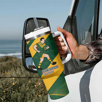 Australia-Tonga Rugby Pacific Custom Tumbler With Handle The Kangaroos and Mate Ma'a Tonga