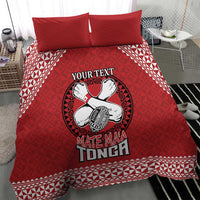 Tonga Rugby XIII Custom Bedding Set Mate Ma'a Tonga with Ngatu Pattern