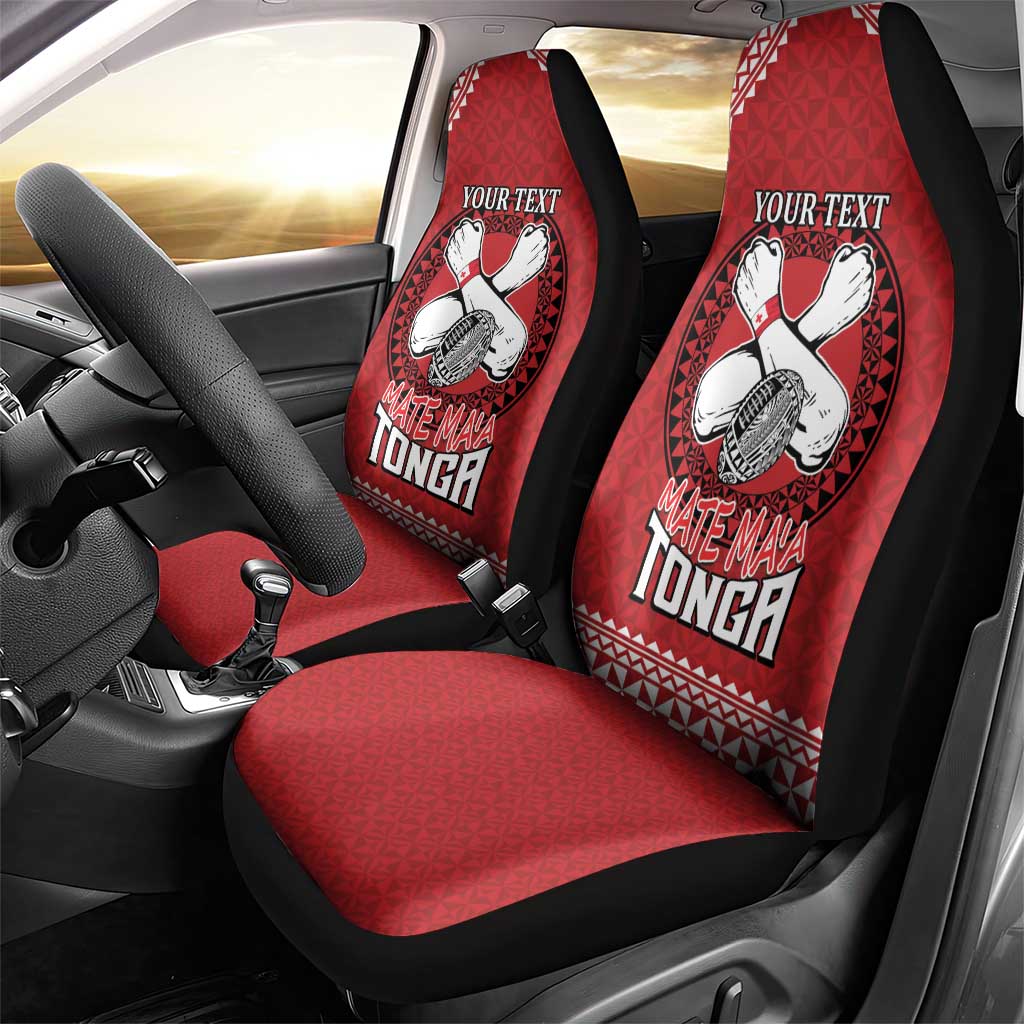 Tonga Rugby XIII Custom Car Seat Cover Mate Ma'a Tonga with Ngatu Pattern