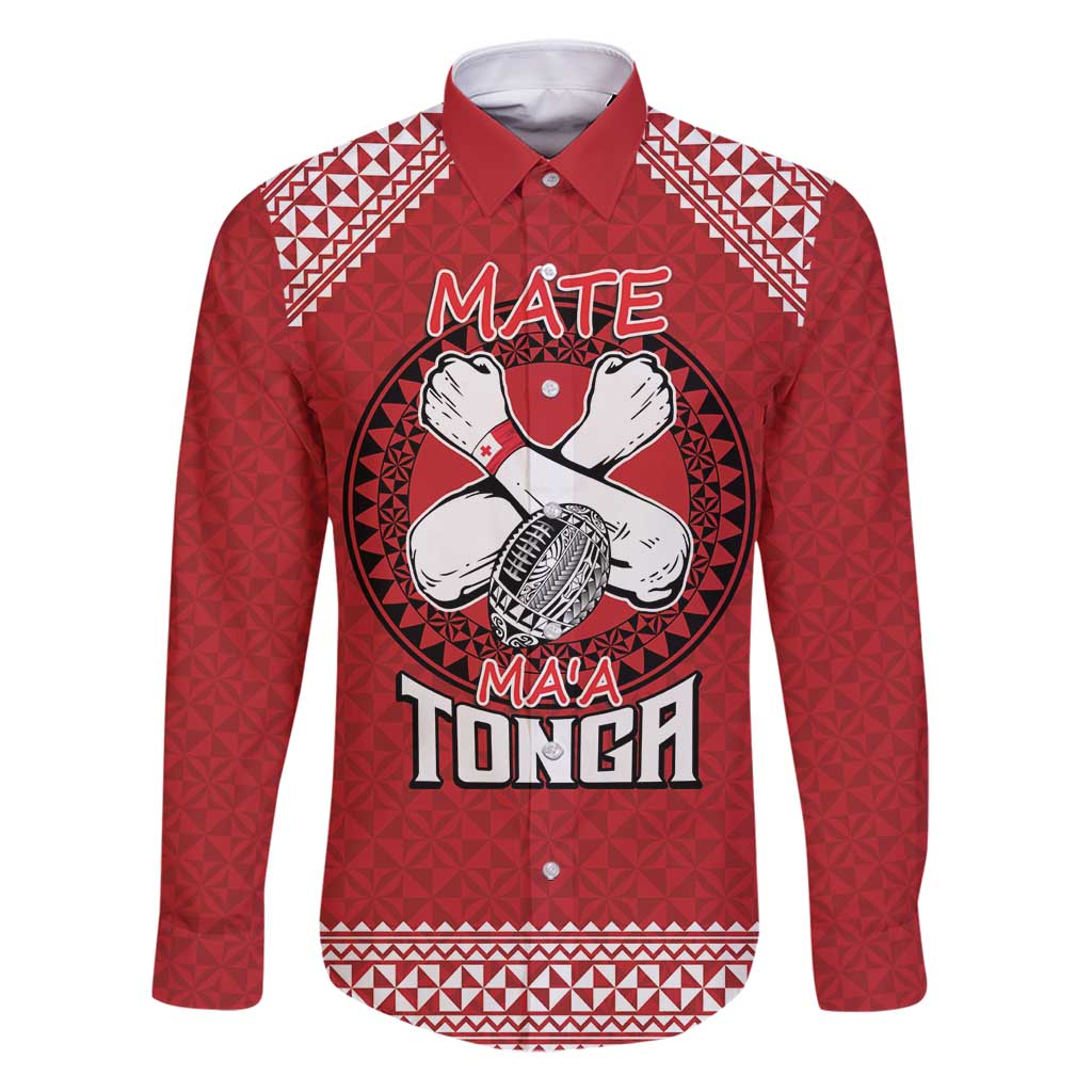 Tonga Rugby XIII Custom Family Matching Puletasi and Hawaiian Shirt Mate Ma'a Tonga with Ngatu Pattern