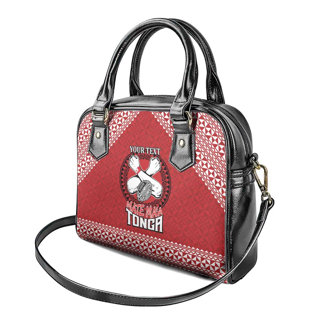 Tonga Rugby XIII Custom Shoulder Handbag Mate Ma'a Tonga with Ngatu Pattern