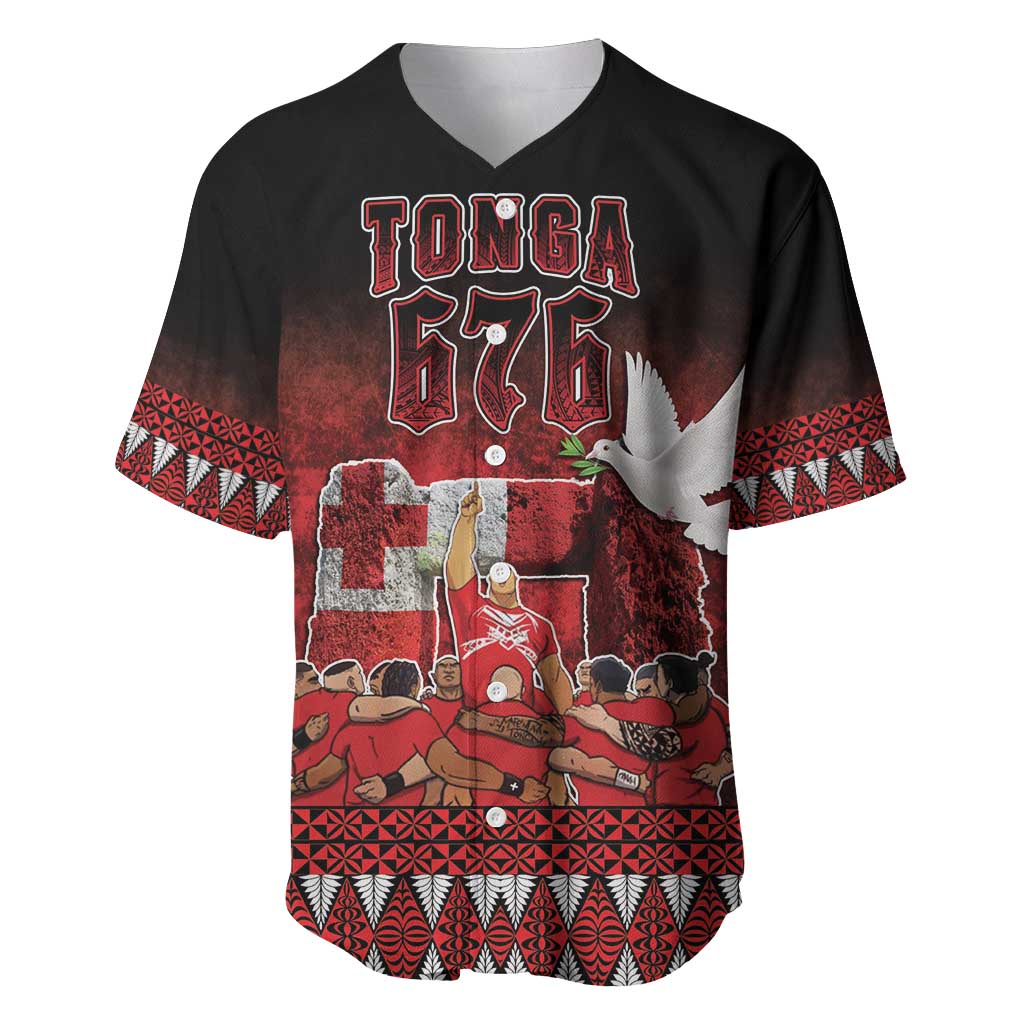Custom Tonga 676 Haamonga a Maui Baseball Jersey Tongan Sipi Tau Unique Dance LT9 Red - Polynesian Pride