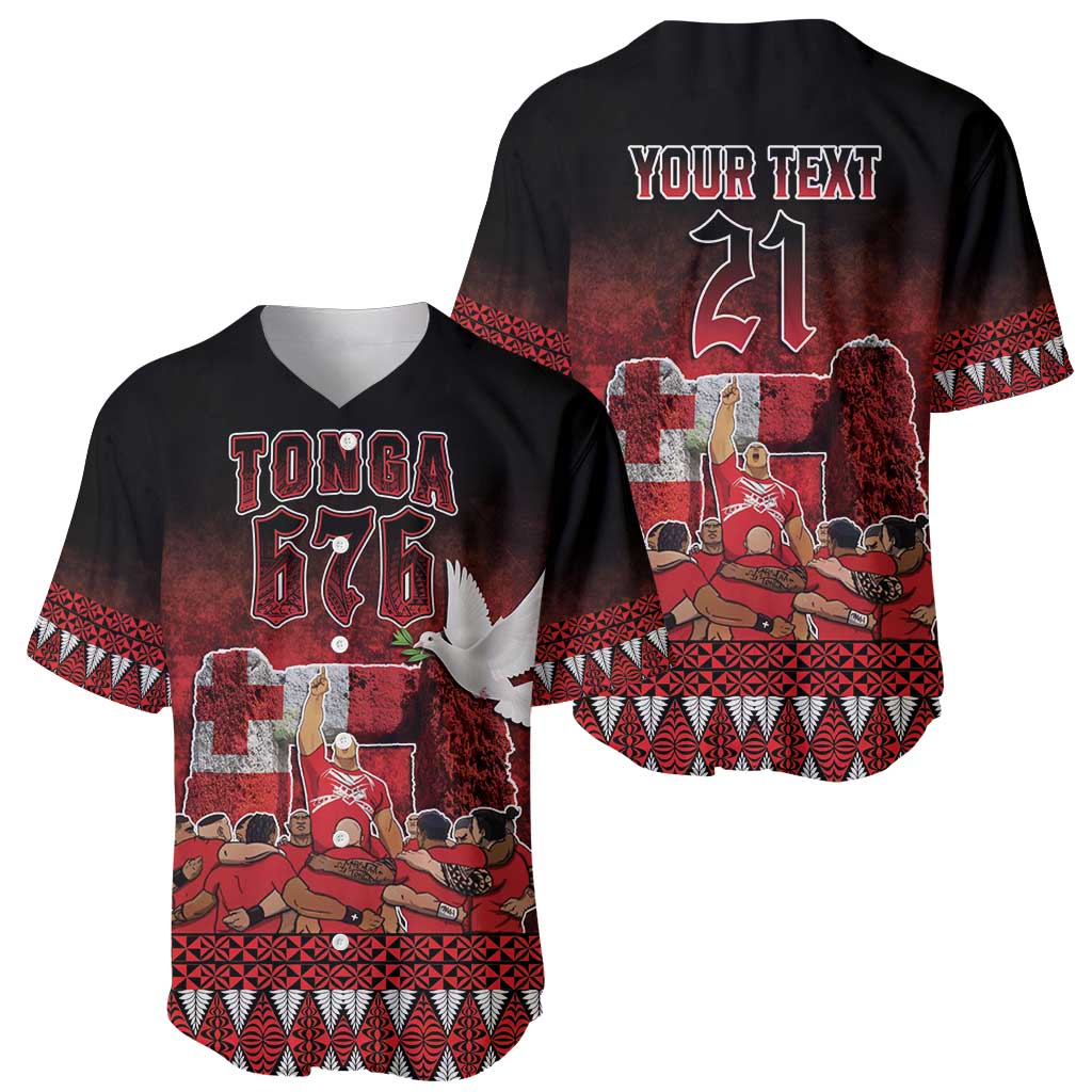 Custom Tonga 676 Haamonga a Maui Baseball Jersey Tongan Sipi Tau Unique Dance LT9 - Polynesian Pride