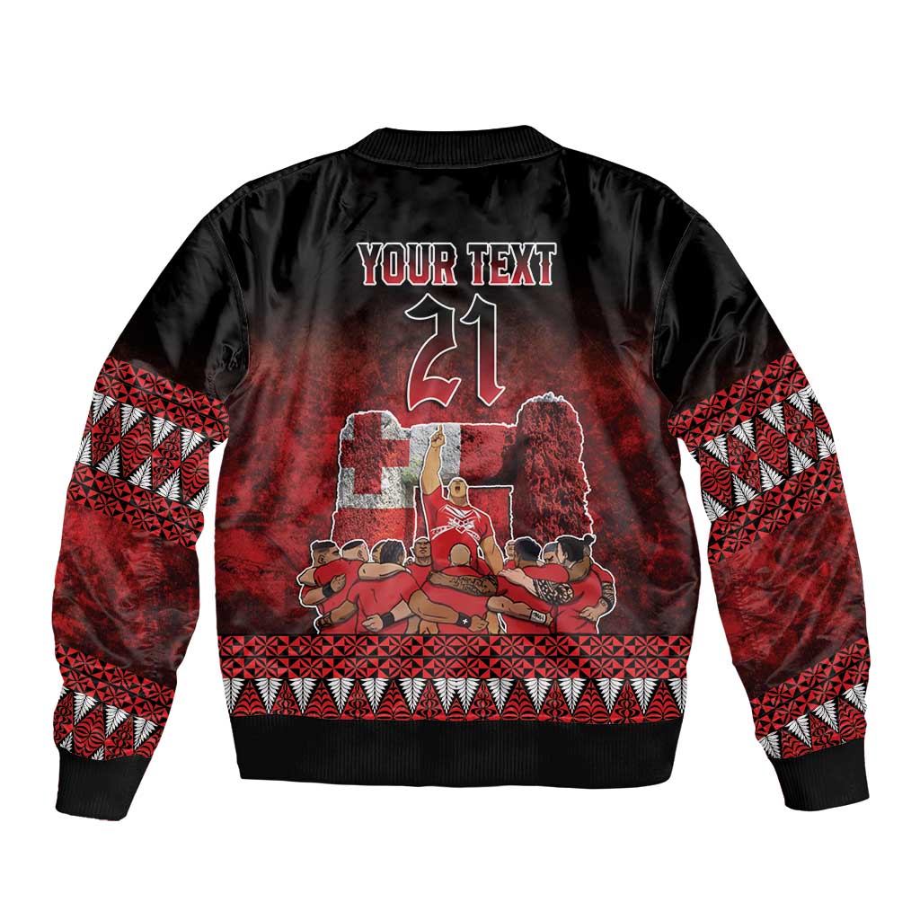 Custom Tonga 676 Haamonga a Maui Bomber Jacket Tongan Sipi Tau Unique Dance LT9 - Polynesian Pride