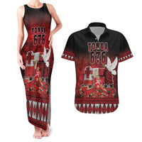 Custom Tonga 676 Haʻamonga ʻa Maui Couples Matching Tank Maxi Dress and Hawaiian Shirt Tongan Sipi Tau Unique Dance
