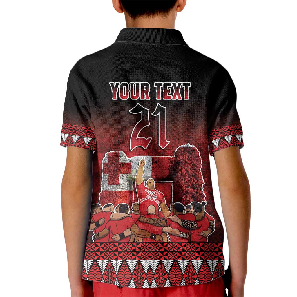 Custom Tonga 676 Haamonga a Maui Kid Polo Shirt Tongan Sipi Tau Unique Dance LT9 - Polynesian Pride
