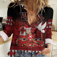 Custom Tonga 676 Haʻamonga ʻa Maui Women Casual Shirt Tongan Sipi Tau Unique Dance