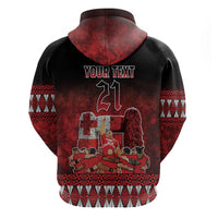 Custom Tonga 676 Haʻamonga ʻa Maui Zip Hoodie Tongan Sipi Tau Unique Dance