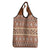 Pasifika Sataoa Pattern Simple Motif Grocery Bag Brown Beige Tan