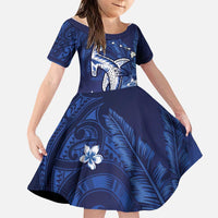Personalized Hawaiian Maori Hammerhead Shark Family Matching Tank Maxi Dress and Hawaiian Shirt Polu Plumeria