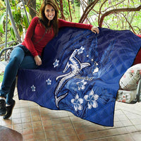 Personalized Hawaiian Maori Hammerhead Shark Quilt Polu Plumeria LT9 - Polynesian Pride