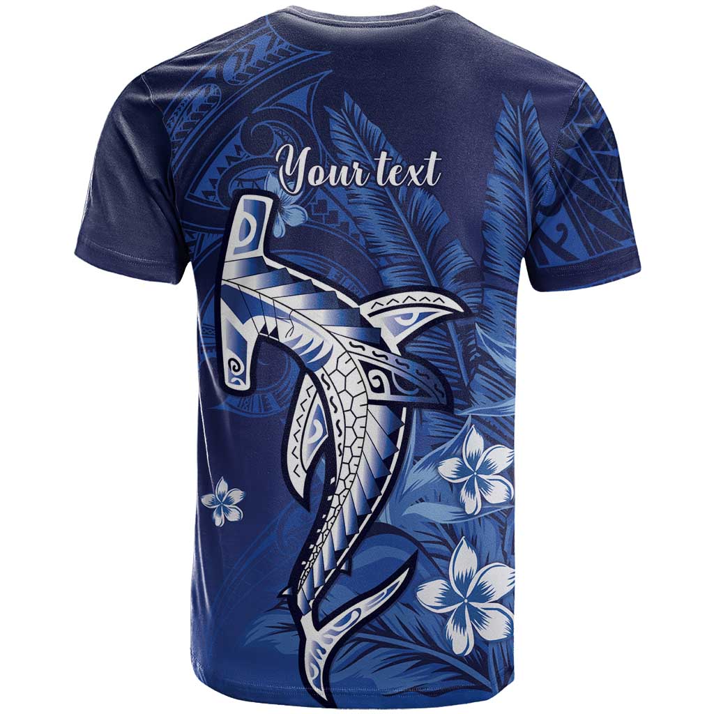 Personalized Hawaiian Maori Hammerhead Shark T Shirt Polu Plumeria LT9 - Polynesian Pride