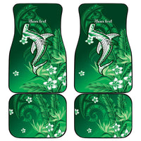 Personalized Hawaiian Maori Hammerhead Shark Car Mats Omaomao Plumeria LT9 - Polynesian Pride