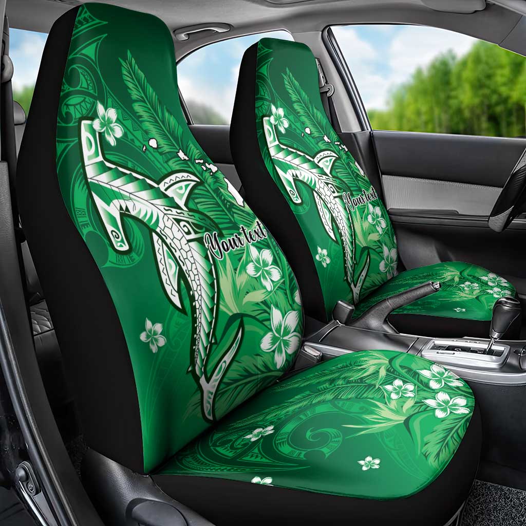 Personalized Hawaiian Maori Hammerhead Shark Car Seat Cover Omaomao Plumeria LT9 - Polynesian Pride