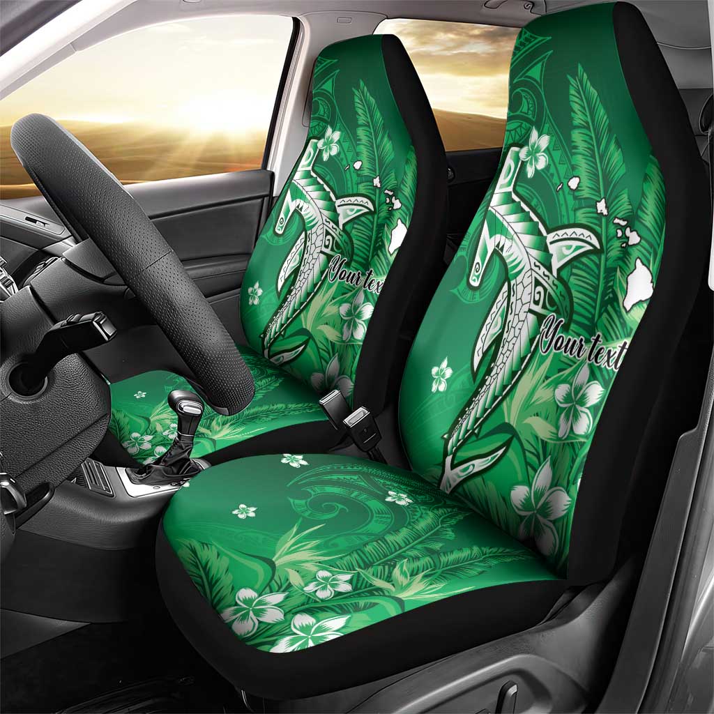 Personalized Hawaiian Maori Hammerhead Shark Car Seat Cover Omaomao Plumeria LT9 - Polynesian Pride