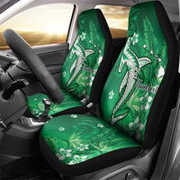 Personalized Hawaiian Maori Hammerhead Shark Car Seat Cover Omaomao Plumeria LT9 - Polynesian Pride