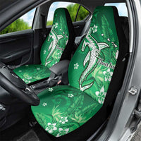 Personalized Hawaiian Maori Hammerhead Shark Car Seat Cover Omaomao Plumeria LT9 - Polynesian Pride