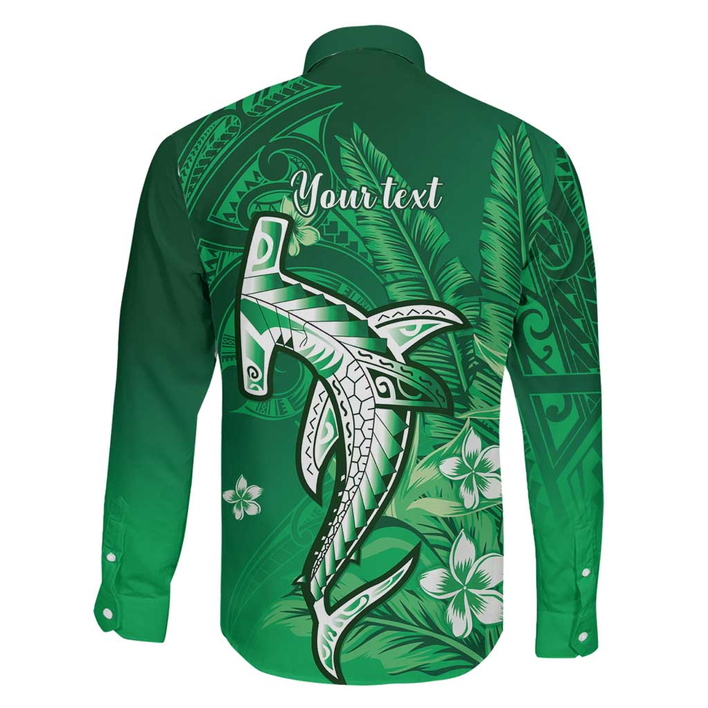 Personalized Hawaiian Maori Hammerhead Shark Family Matching Puletasi and Hawaiian Shirt Omaomao Plumeria LT9 - Polynesian Pride