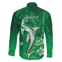 Personalized Hawaiian Maori Hammerhead Shark Family Matching Puletasi and Hawaiian Shirt Omaomao Plumeria LT9 - Polynesian Pride