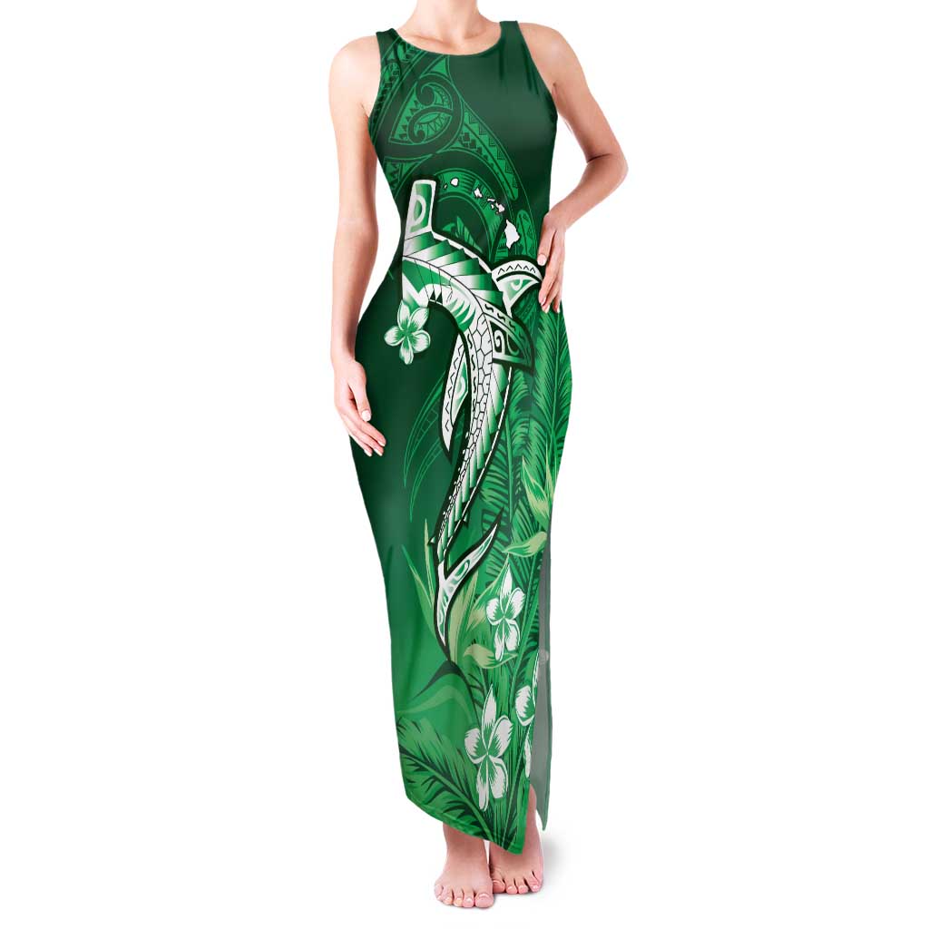 Personalized Hawaiian Maori Hammerhead Shark Family Matching Tank Maxi Dress and Hawaiian Shirt Omaomao Plumeria