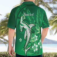 Personalized Hawaiian Maori Hammerhead Shark Hawaiian Shirt Omaomao Plumeria LT9 - Polynesian Pride