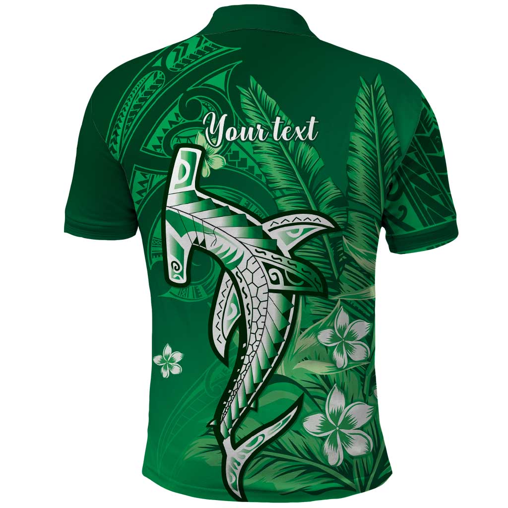 Personalized Hawaiian Maori Hammerhead Shark Polo Shirt Omaomao Plumeria LT9 - Polynesian Pride