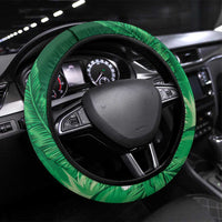 Hawaiian Maori Hammerhead Shark Steering Wheel Cover Omaomao Plumeria - Polynesian Pride