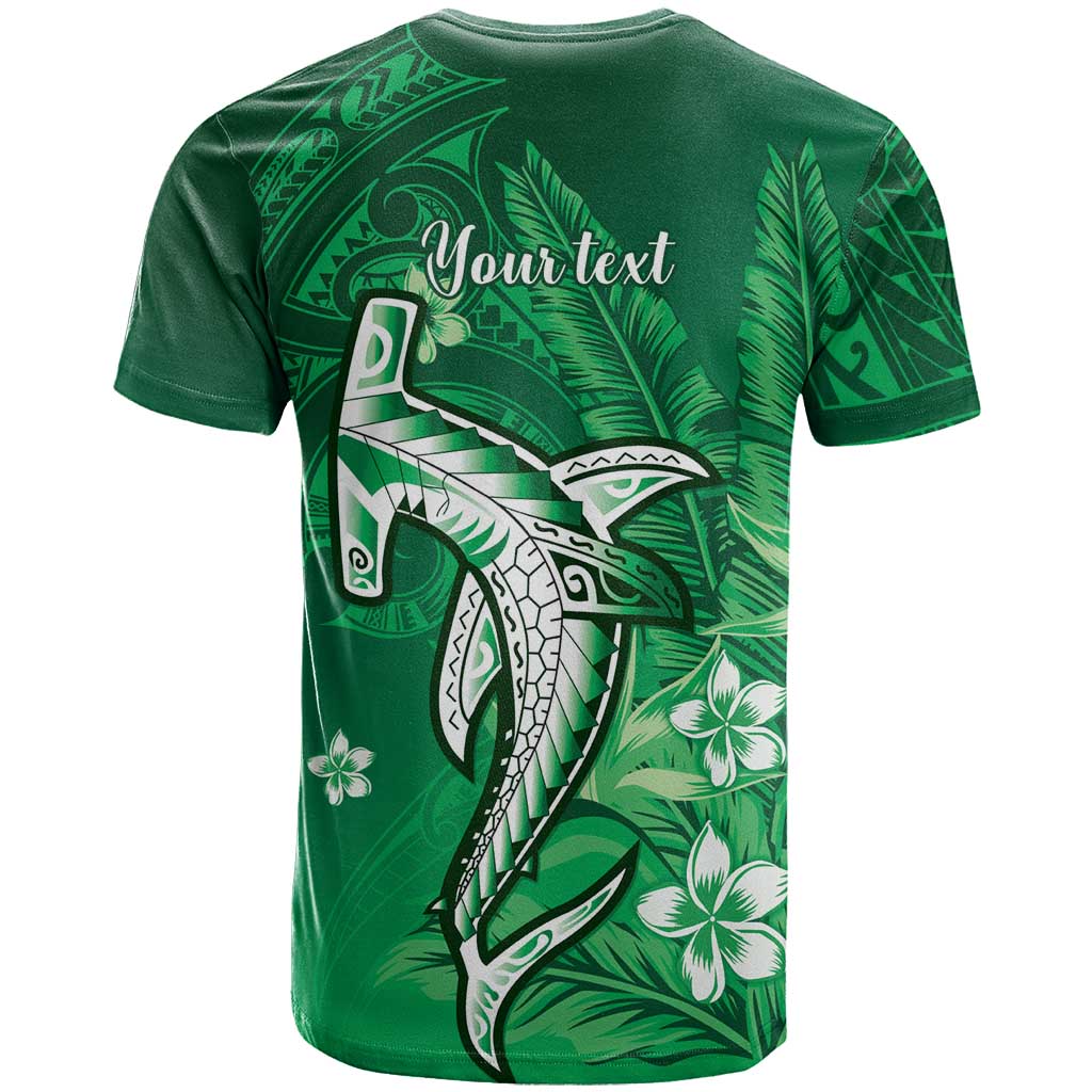 Personalized Hawaiian Maori Hammerhead Shark T Shirt Omaomao Plumeria LT9 - Polynesian Pride