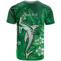 Personalized Hawaiian Maori Hammerhead Shark T Shirt Omaomao Plumeria LT9 - Polynesian Pride