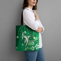 Personalized Hawaiian Maori Hammerhead Shark Tote Bag Omaomao Plumeria LT9 - Polynesian Pride