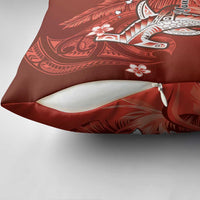 Personalized Hawaiian Maori Hammerhead Shark Pillow Cover Ulaula Plumeria LT9 - Polynesian Pride