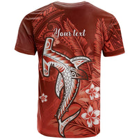 Personalized Hawaiian Maori Hammerhead Shark T Shirt Ulaula Plumeria LT9 - Polynesian Pride
