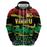 Vanuatu 46th Year Anniversary Hoodie 30 July 1980 Hibiscus Seamless Pattern LT9 - Polynesian Pride