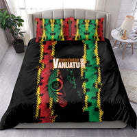 Vanuatu 46th Year Anniversary Bedding Set Tamtam Slit Drums Long God Yumi Stanap