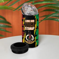 Vanuatu 46th Year Anniversary 4 in 1 Can Cooler Tumbler Tamtam Slit Drums Long God Yumi Stanap LT9 - Polynesian Pride